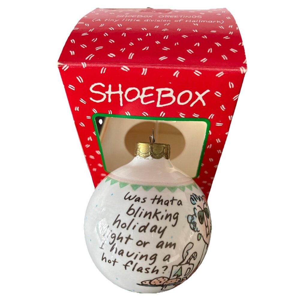 VTG Shoebox 1991 ornament Maxine Hot Flash in box blown glass ball